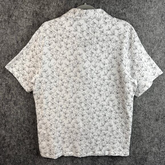 Thomas Sterling Men's Cotton Button Shirt Small Abstract Vine Print NWT - Picture 2 of 9